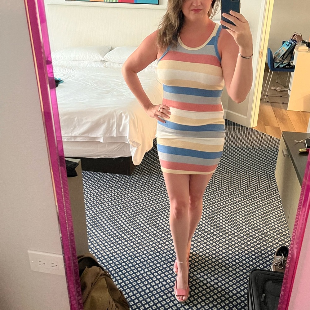 Pastel mini bodycon dress